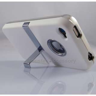 White Kickstand Hard Case Snap On Cover For Apple iPhone 4S NEW  