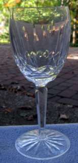 Set of TWO Waterford Crystal Kildare Claret Wine Goblets Ray Cut Foot 