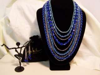 Authentic Nicole Miller Designer Fashion Costume Necklace Earring Set 