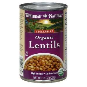   Natural Vegetarian Organic Lentil Beans, 15 oz, 12 ct (Quantity of 1