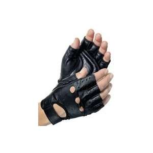  Tour Master Leather Fingerless Gloves   X Small/Black 