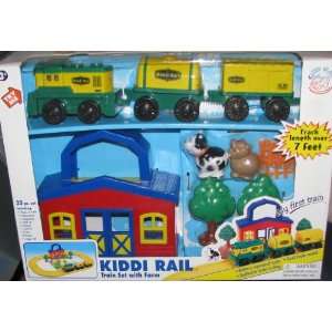  Kiddi Rail Train Set with Farm, 25 pc Toys & Games
