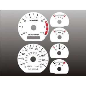   : 1999 2004 Ford Mustang METRIC KMH KPH White Face Gauges: Automotive