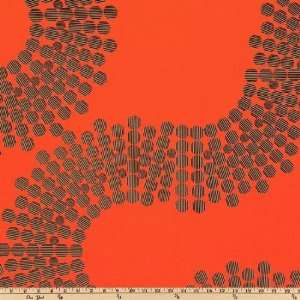   Knit Lined Dots Pattern Taupe/Coral Fabric By The Yard: Arts, Crafts