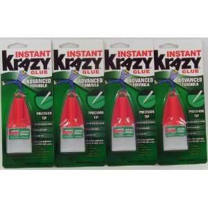  Instant Krazy Glue Advanced Formula Precision Tip 4 Pack 