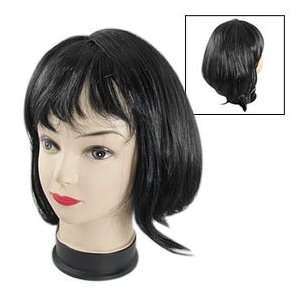  Black Bob Haircut Style Party Costume Straight Wig: Beauty