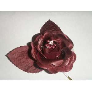   12 Silk Roses Wedding Favor Flower Corsage Burgundy: Everything Else