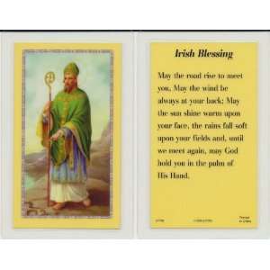   Saint Patrick Holy Card May the Road Rise Up to Meet You Laminated