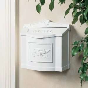  Gaines Mailboxes: White Wall Mailbox with White Eagle 