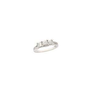 ZALES Princess Cut Diamond Three Stone Past Present Future Ring in 14K 