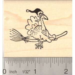   Santa Turkey Witch on broom Rubber Stamp Arts, Crafts & Sewing
