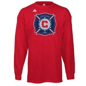 Chicago Fire Red adidas Team Logo Long Sleeve T Shirt 