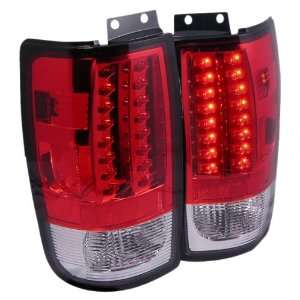    RC Red/Clear Medium LED Tail Light for Ford Expedition97 02   Pair