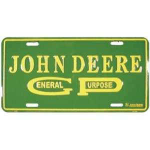 John Deere General Purpose License Plate