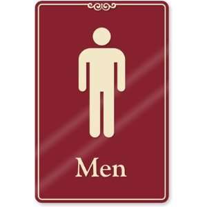    Men (with Men symbol) ShowCase Sign, 9 x 6