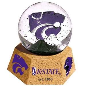 Kansas State Wildcats Logo Musical Water Globe with Hexagonal Base 
