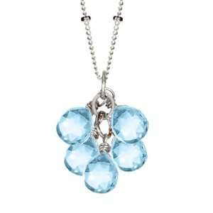 Elsa Sterling Silver Blue Topaz Necklace Swiss Blue Topaz Design Your 