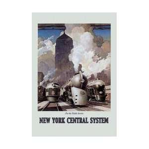  New York Central System 28x42 Giclee on Canvas: Home 