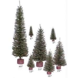  Pack of 6 Carmel Pine Christmas Trees with Pinecones and 