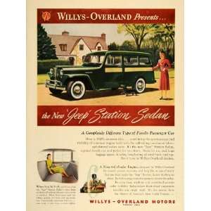  1948 Ad Green Jeep Station Wagon Willys Overland Motors 