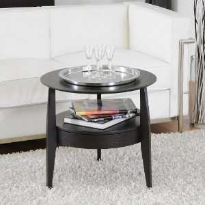  Wholesale Interiors Gretton Black Wood End Table with 
