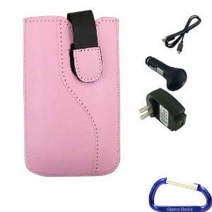  Gizmo Dorks Vertical Faux Leather Case Pouch Sleeve (Pink 