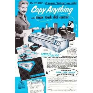  1957 Ad Secretary Copy Anything Original Vintage Print Ad 