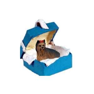 Yorkie Yorkshire Terrier Unique Gift Box Christmas Ornament:  