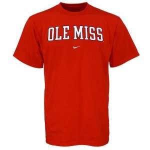   Nike Mississippi Rebels Red Classic College T shirt