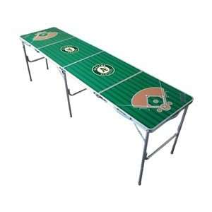Oakland Athletics MLB Tailgate Table With Net (2x8) (Quantity of 1)