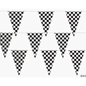   100 Ft Checkered Flag Banner Pennant Car Racing Party: Home & Kitchen