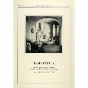  1929 Ad Hofstatter New York Bedroom Interior Designer 