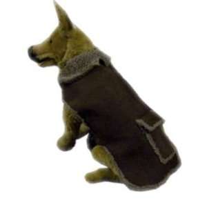 Faux Suede/Berber Dog Jacket XSmall Sage
