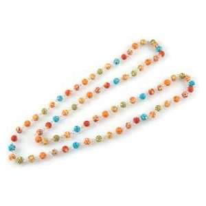 Viva Beads and Viva Bead Jewelry Necklace Long Strand Pumpkin Spice 