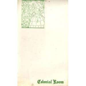  Colonial Room Menu Greenbrier Resort 1941 