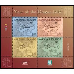  2012 Marshall Islands Year of the Dragon Mint Souvenir 