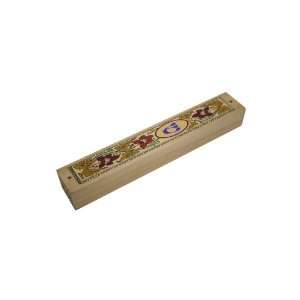    10cm Wood Mezuzah with Colorful Floral Design 