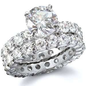  Audreys Fine Round CZ Wedding Ring Set   9 Jewelry