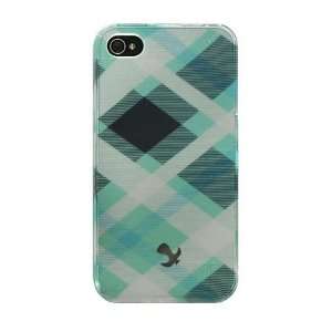  iPhone 4 Graphic Case   Green Pastel Checker Cell Phones 