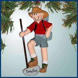  Personalized Christmas Ornaments   Hiker with Red Shirt 