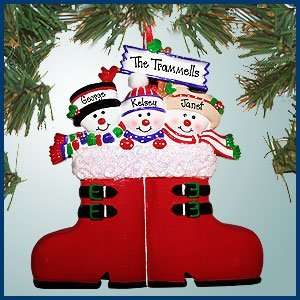: Personalized Christmas Ornaments   Snowman in Boots   Personalized 