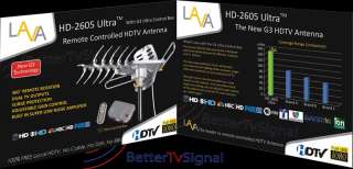 LAVA HD 2605 HDTV ROTOR AMPLIFIED OUTDOOR TV ANTENNA  