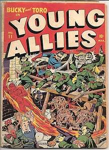 YOUNG ALLIES #11,CLASSIC WWII COVER,  