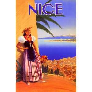  NICE GIRL BEACHES TRAVEL FRANCE FRENCH SMALL VINTAGE 
