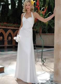 white/ivory pretty wedding dress 2012 amazing new in custom halter 