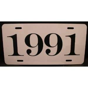 1991 YEAR LICENSE PLATE