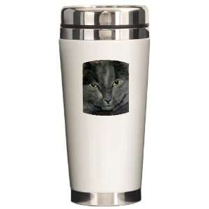  Russian Blue Cat Pets Ceramic Travel Mug by  