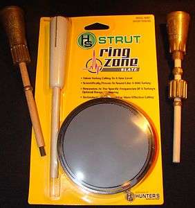   STRUT RING ZONE SLATE PAN TURKEY CALL WITH 2 FREE ADJUSTABLE STRIKERS