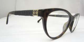 Chanel Eyeglasses Glasses 3192 c 714 Havana Blue Denim Authentic Free 