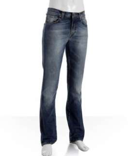 style #302643501 bright blue faded Slim Jim straight tubeleg jeans